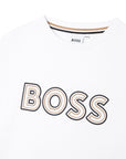 Hugo Boss Boys Long Sleeved T-shirt White