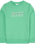 Hugo Boss Boys Logo Sweater Green