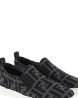 Fendi Kids Unisex FF Logo Slip Ons Black