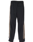 Fendi Unisex FF Tape Logo Joggers Black