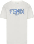 Fendi Unisex Logo T-shirt White