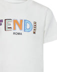 Fendi Kids Unisex Ivory T-shirt White