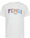 Fendi Kids Unisex Ivory T-shirt White