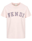 Fendi Girls Logo T-shirt Pink