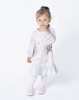 Kenzo Baby Girls Tiger Print Dress Grey