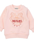 Kenzo Baby Girls Pink Tiger Sweater Pink