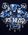 Kenzo Girls Tiger Logo Sweater Navy