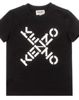 Kenzo Boys X Logo T-Shirt Black