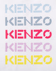 Kenzo Girls All Over Logo Print Long Sleeved T-shirt White