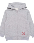 Kenzo Boys Big X Logo Hoodie Grey