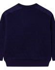 Kenzo Boys Logo Print Crew Neck Sweatshirt Navy