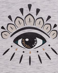 Kenzo Girls Eye Print T-Shirt Grey