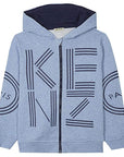 Kenzo Boys JB 4 Logo Hoodie Blue