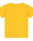 Dolce & Gabbana Jersey T-shirt with embossed logo Yellow