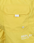 Replay Mens Logo Swim Shorts Yellow