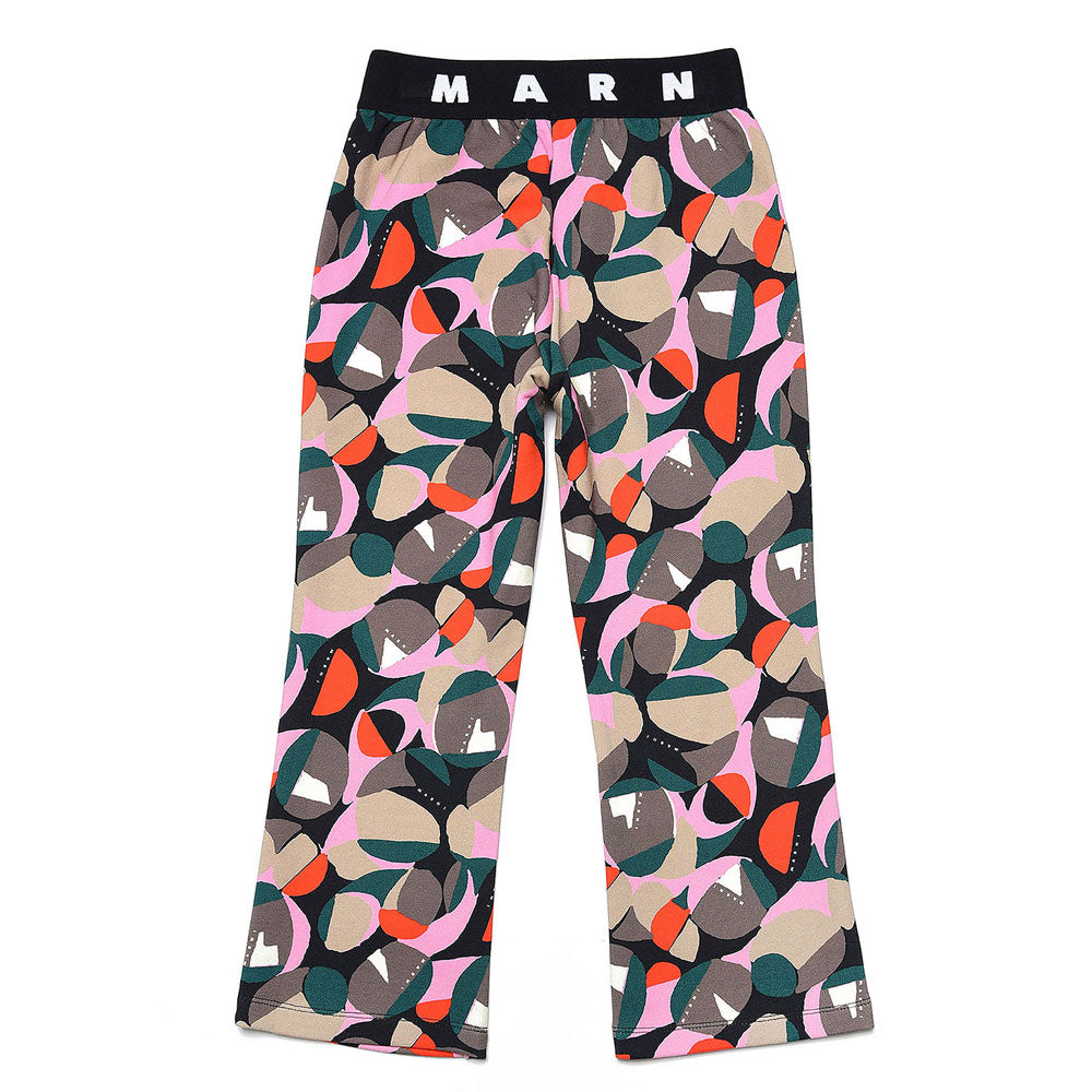 Marni Girls Fleece Pants With All-Over Abstract Print Black – Maison Threads