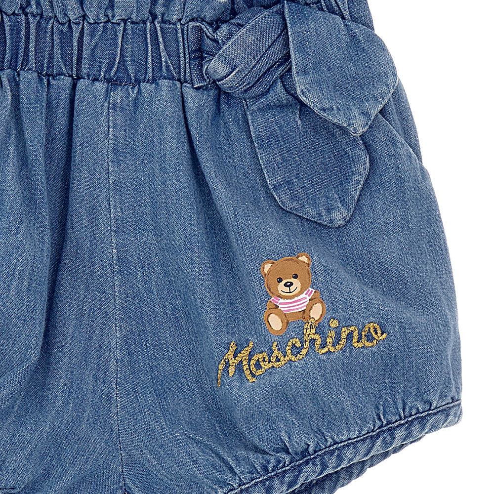 Moschino Baby Girls Denim Shorts Blue