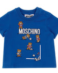 Moschino Baby Boys Football Print T-shirt Blue