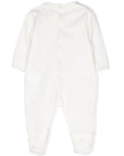 Moschino Baby Unisex Teddy Print Babygrow White