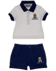 Moschino Baby Boys Polo & Shorts Set White