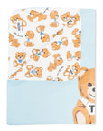 Moschino Unisex Babys Teddy Bear Blanket Blue