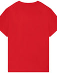 Lanvin Boys Triangle Logo T Shirt Red