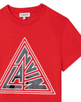 Lanvin Boys Triangle Logo T Shirt Red