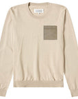 Maison Margiela Mens Pocket Patch Knitted Jumper Beige