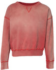 Maison Margiela Mens Faded Effect Cotton Sweater Orange