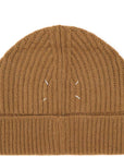 Maison Margiela Men's Ribbed-Knit Beanie Brown