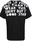 Maison Margiela Mens Slogan Print Round-Neck T-shirt Black