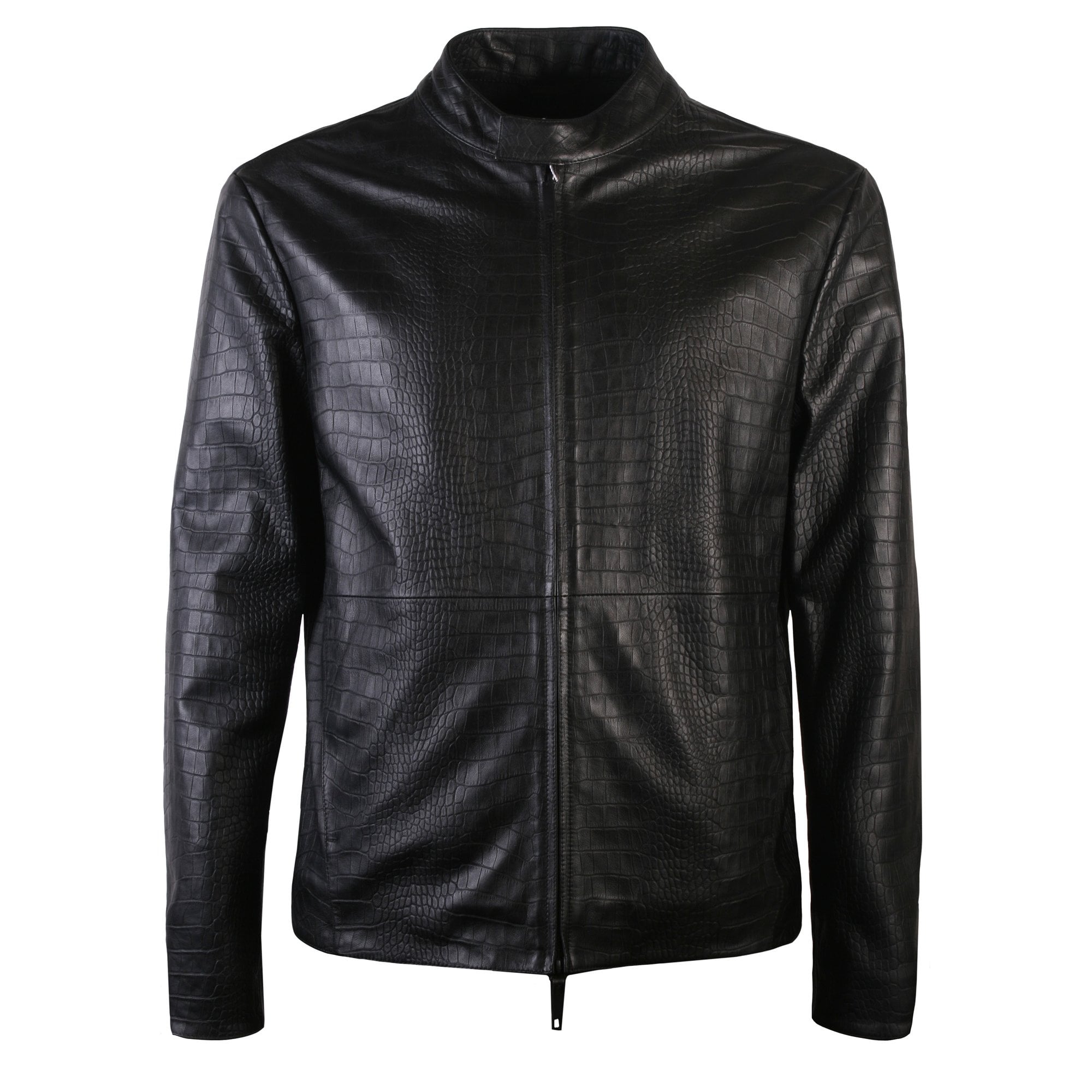 Armani Collezioni Men's Leather Bomber Jacket Black – Maison Threads
