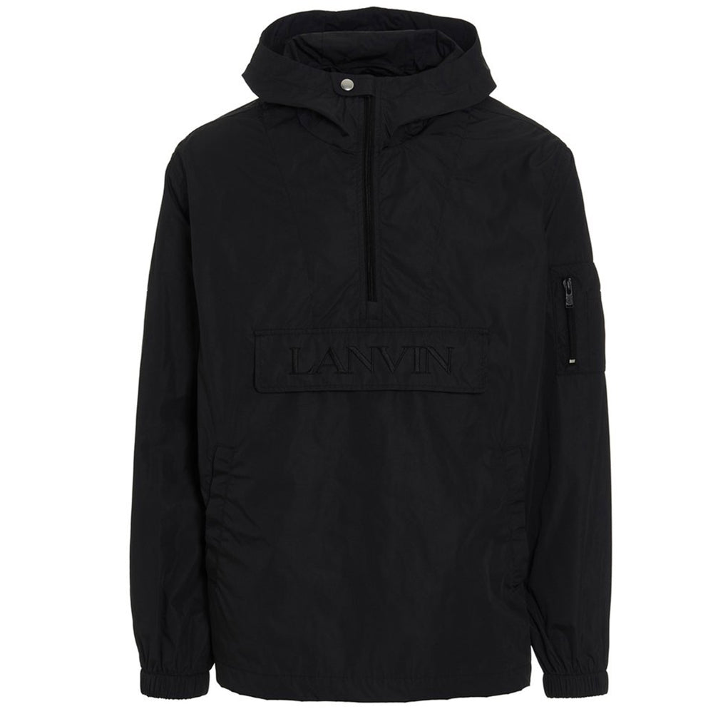 Lanvin Mens Windbreaker Jacket Black Maison Threads