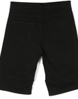 Balmain Boys Logo Print Denim Shorts Black - Balmain KidsShorts