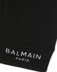 Balmain Boys Logo Print Denim Shorts Black - Balmain KidsShorts