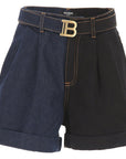 Balmain Girls Denim Shorts Navy - Balmain KidsShorts