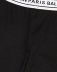 Balmain Girls Logo Panel Leggings Black - Balmain KidsLeggings