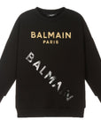 Balmain Girls Sweater Black - Balmain KidsSweaters