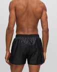 Boss Mens All Over Print Swim Shorts Black - BossSwim Shorts