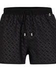Boss Mens All Over Print Swim Shorts Black - BossSwim Shorts