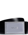 Boss Mens Classic Plaque Belt Black - BossBelts