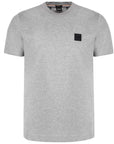 Boss Mens Square Patch Logo T-shirt Grey - BossT-shirts