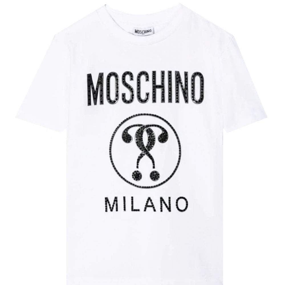 Moschino Girls Milano Diamante T-Shirt &amp; Leggings Set Black/White
