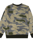 C.P Company Boys Camo Crewneck Sweater Ivy Green - C.P. Company KidsSweaters