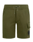 C.P Company - Boys Fleece Goggle Shorts Khaki - C.P. Company KidsShorts