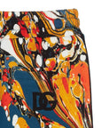Dolce & Gabbana Boys Marble Print Shorts Blue