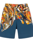 Dolce & Gabbana Boys Marble Print Shorts Blue