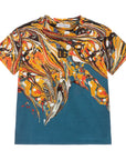 Dolce & Gabbana Baby Boys Marble Print T-Shirt Blue
