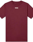 Maison Margiela Men's Name Tag T-shirt Burgundy