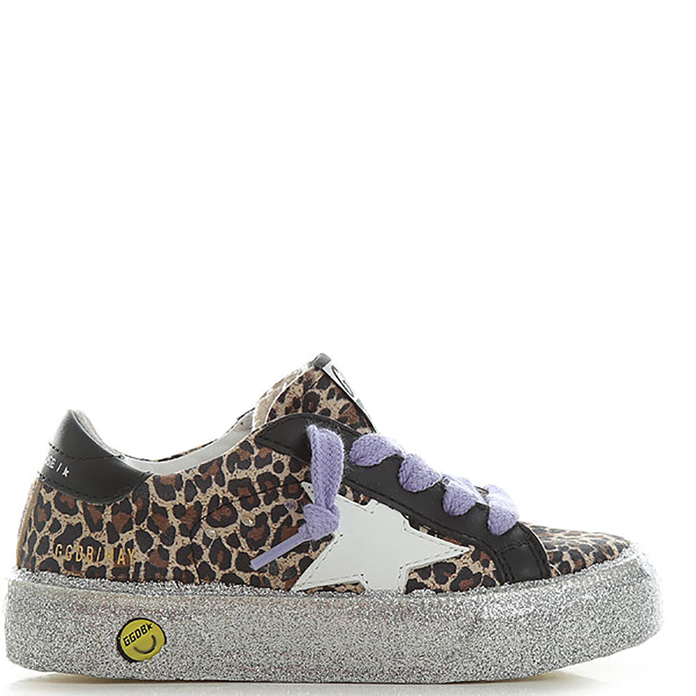 Golden Goose Girls May Leopard Print Shoes Brown Maison Threads
